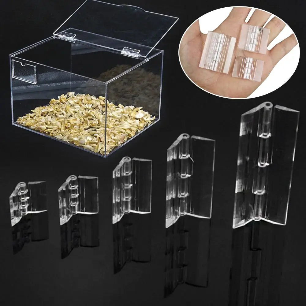 Clear Acrylic Folding Hinges 270° | 10 Pcs DIY Cabinet Hardware Acrylic Folding Hinges Axl