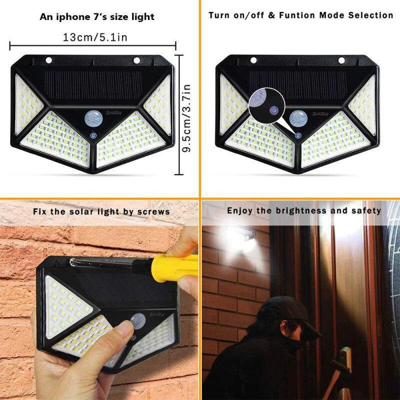 Solar LED Outdoor Wall Light – PIR Motion Sensor Security Lamp Solar Security Light Axl