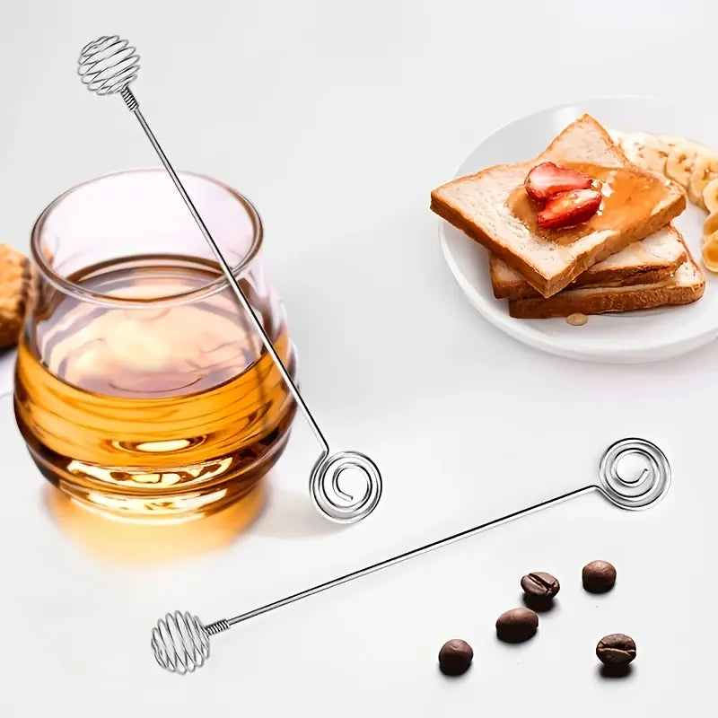 Stainless Steel Honey Stirrer Spoon – Long Handle Mixing Stick Honey Stirrer Spoon Axl