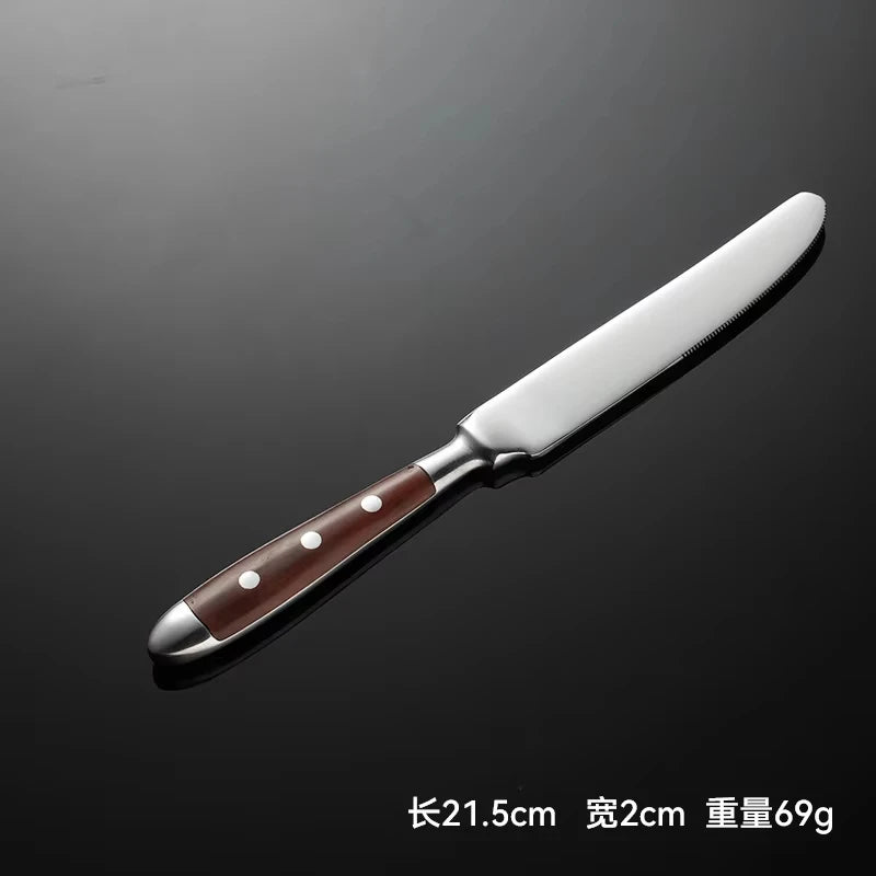 6-Piece Stainless Steel Cutlery Set – Steak Knife, Forks & Spoons Flatware Cutlery Set Axl 1 Pc Fork