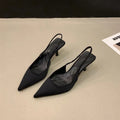 French Pointed Toe Women's High Heel Sandals – Elegant Pumps High Heel Sandals Axl Black 37