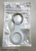 Liquid Silicone AirTag Case – Anti-Scratch Keychain Cover AirTag Protective Case Axl WHITE-1PCS