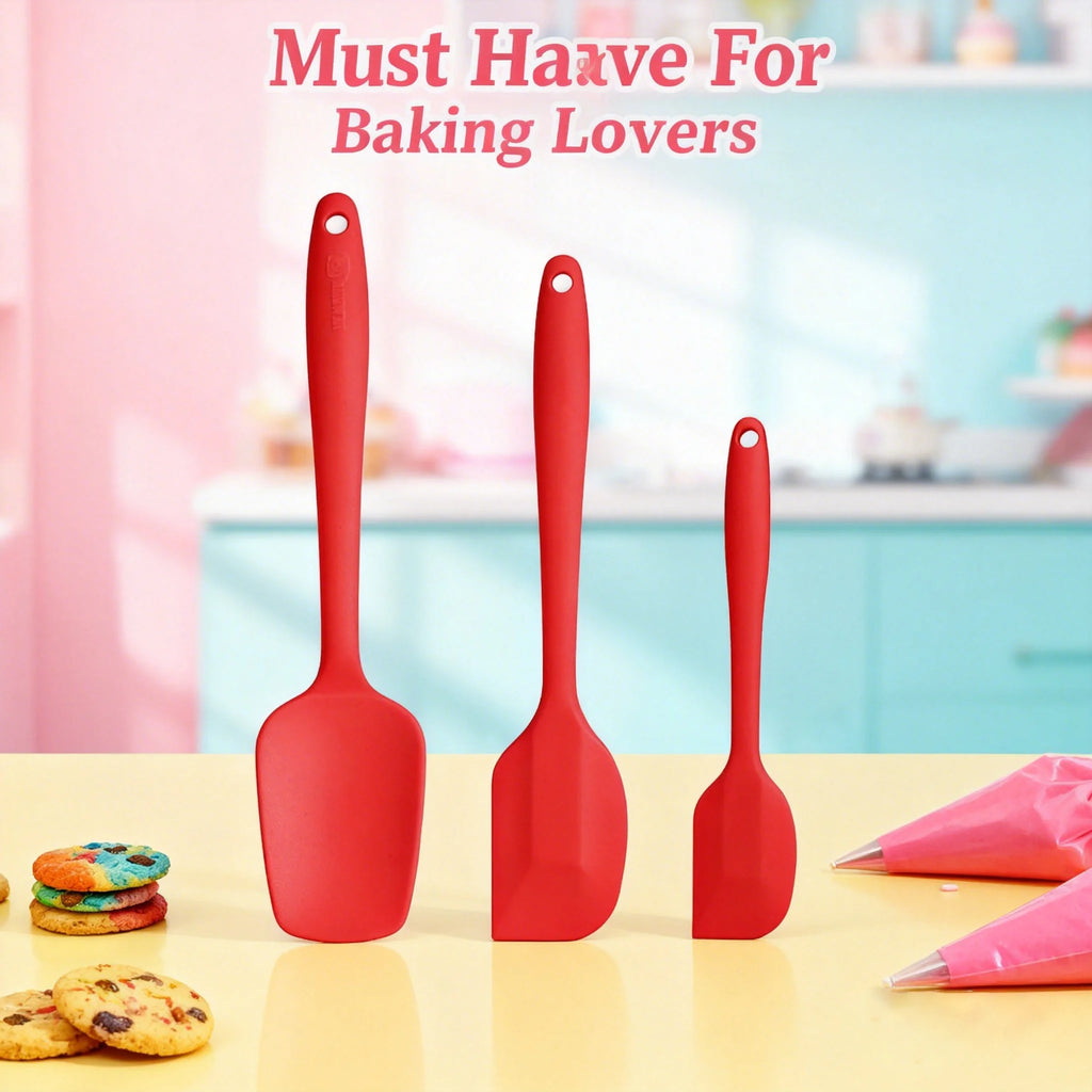 3-Piece Silicone Baking Set – Butter Scoop, Spatula & Scraper Silicone Baking Set Axl