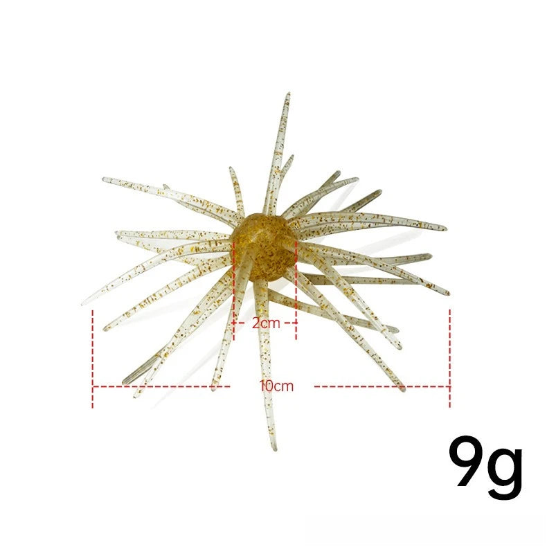 Floating Sea Urchin Soft Lure 11cm 9g – Bionic Spiky Ball Bait Soft Fishing Lure Axl Gold-1pcs S