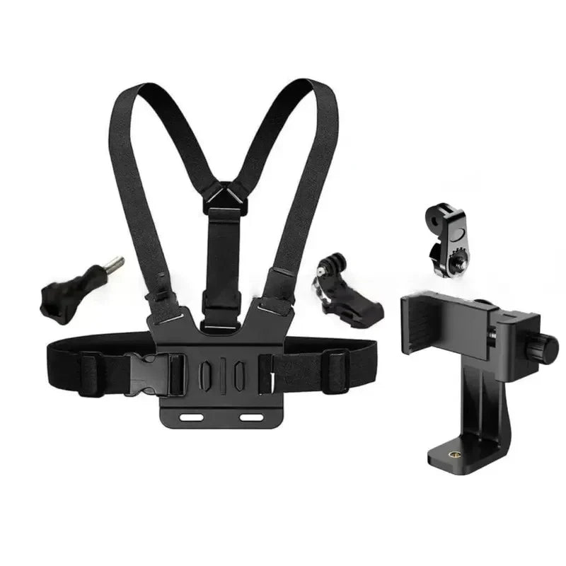 Adjustable Chest Harness Mount – Phone & Action Camera Holder Camera Chest Mount Axl