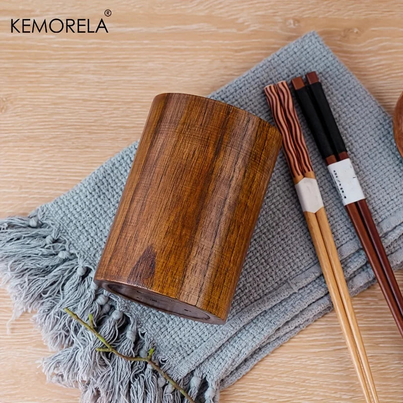 KEMORELA Wooden Chopstick & Utensil Holder Organizer Utensil Holder Axl