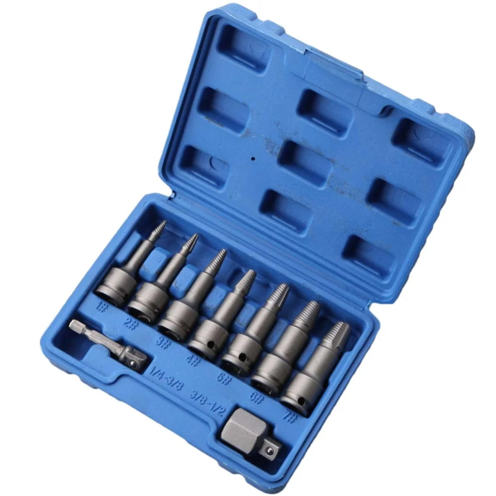 9-Piece Electric Broken Screw & Bolt Extractor Set Bolt Extractor Set Axl