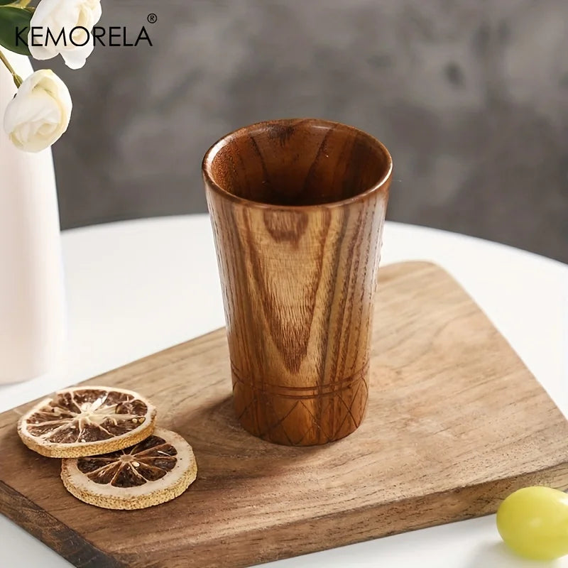 Handmade Natural Wooden Tea Cup – Japan Style Drinkware Wooden Drinkware Cup Axl