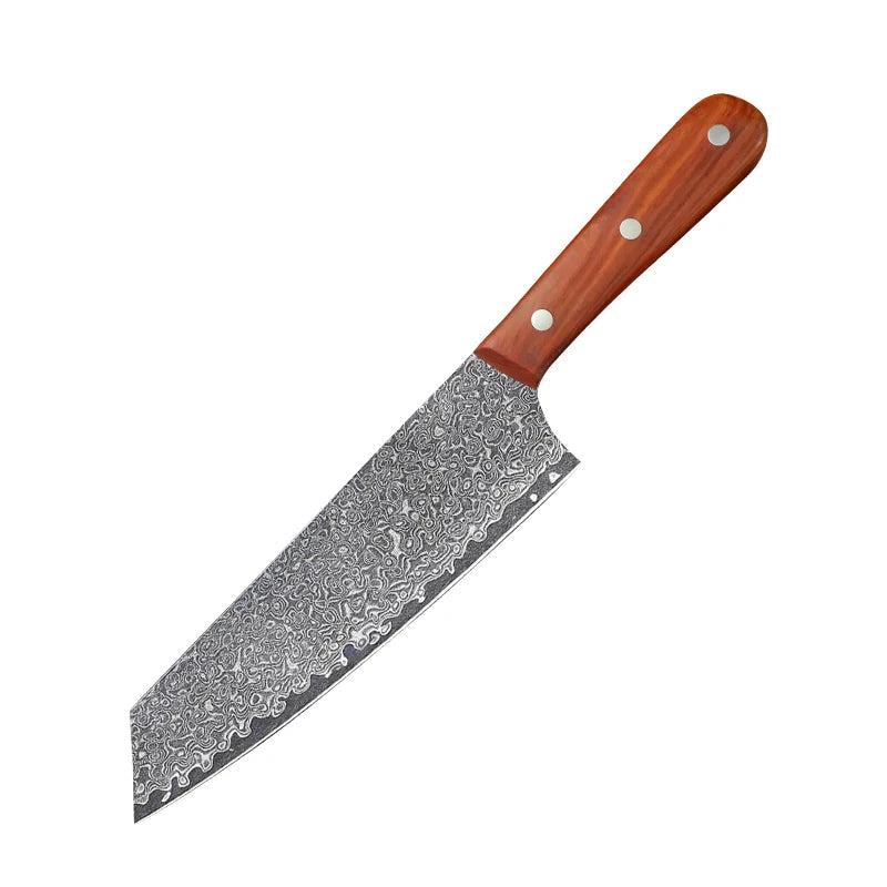 Damascus Chef Knife – Sharp Wood Handle Kitchen Cleaver 19.5cm Chef Knife Axl cleaver knife