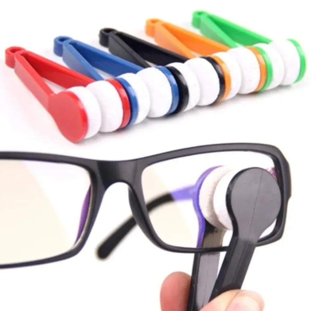 Microfiber Glasses Cleaner Brush – Portable 2-Sided (5 Pack) Eyeglass Cleaner Axl
