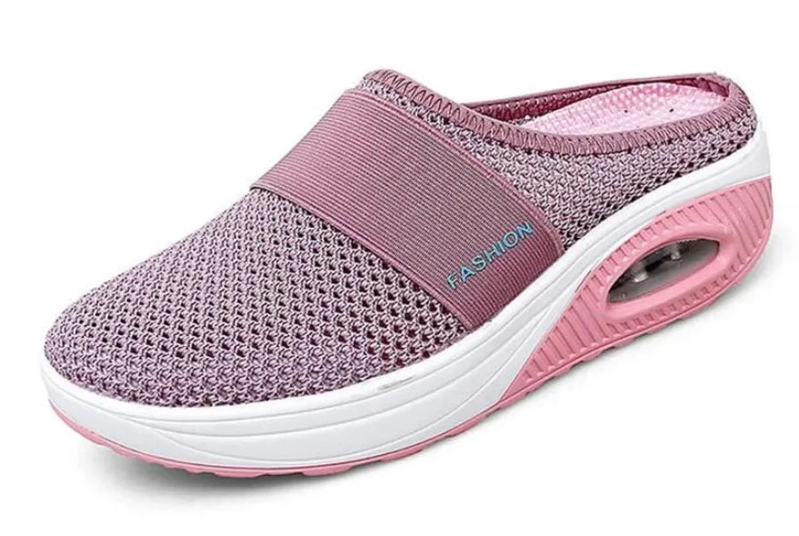 Women's Mesh Mule Slippers – Slip-On Flat Shoes Sizes 5–14 Mule Slippers Axl pink 38