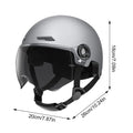 Axl Adult Half Face Helmet with Goggles | E-Mark Certified Half Face Helmet Axl 3C-310-Grey