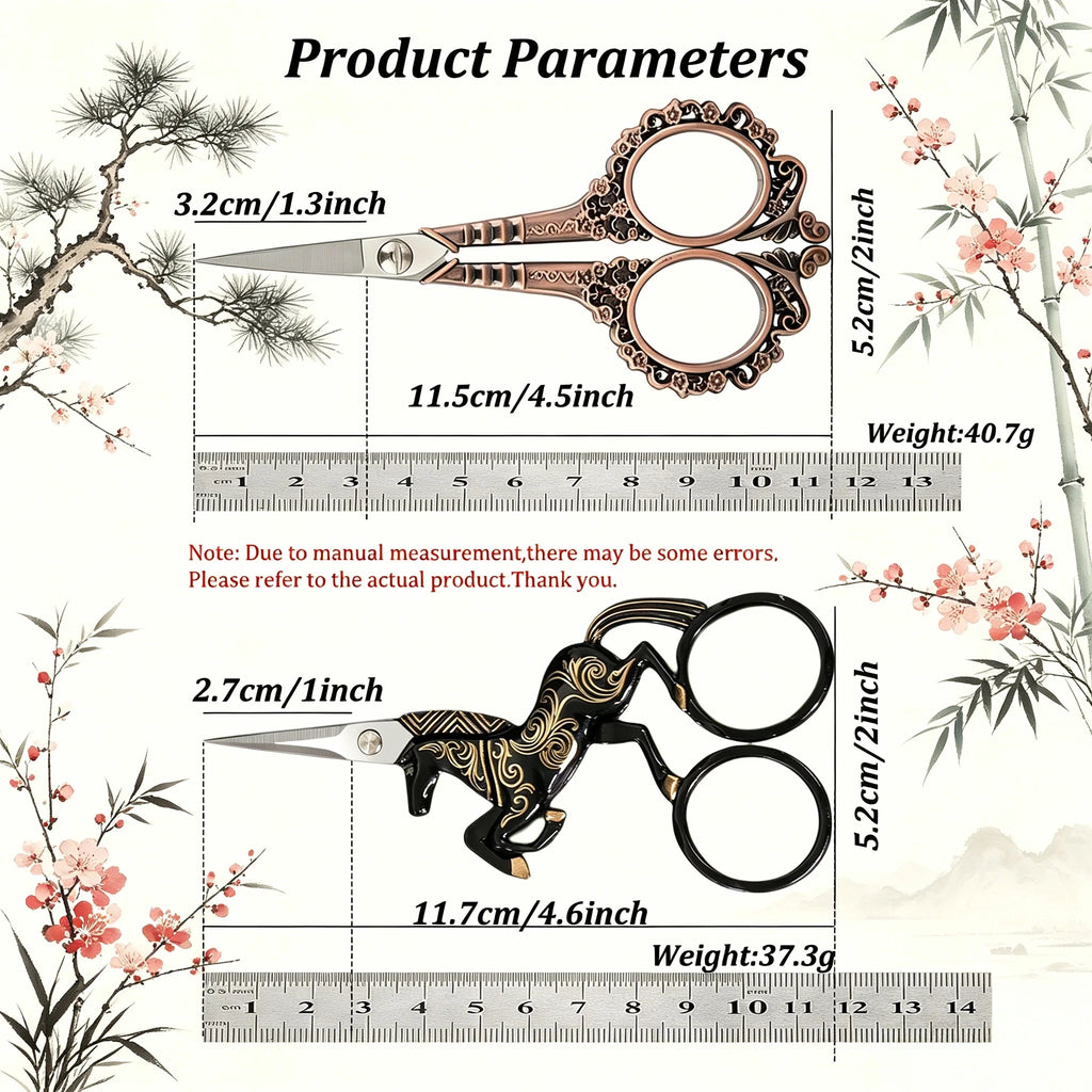 Fabric Shears & Mini Embroidery Scissors – Stainless Steel Sewing Scissors Axl
