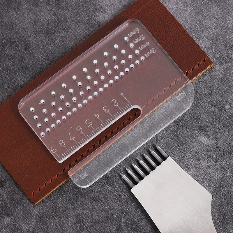 Acrylic Leather Cutting Ruler – 4mm Transparent Distance Guide Leathercraft Ruler Axl Transparent