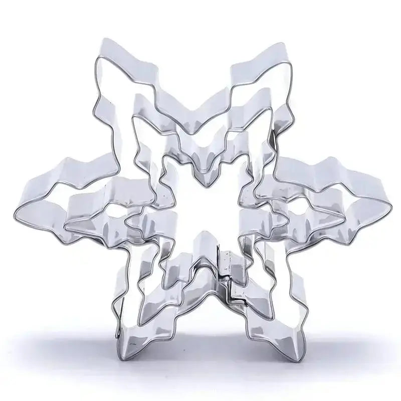 5-Piece Snowflake Cookie Cutters – Stainless Steel Christmas Set Cookie Cutter Set Axl 5 Pcs Set