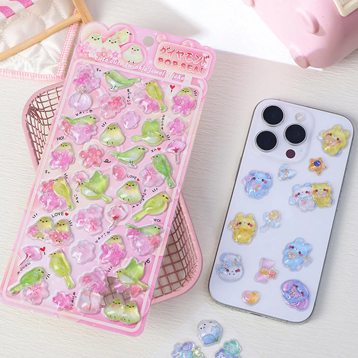 3D Puff Stickers Cute Bird Decals for Journal, Notebook & Planner Decorative Puff Stickers Axl