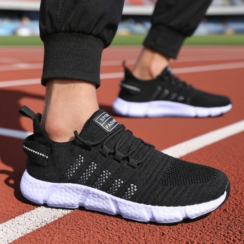 Women's Breathable Mesh Running Shoes – Lightweight Sneakers Women's Athletic Shoes Axl Black White 40