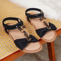 Plus Size Bohemian Women's Flat Sandals – Beach & Casual Women's Flat Sandals Axl Black 38