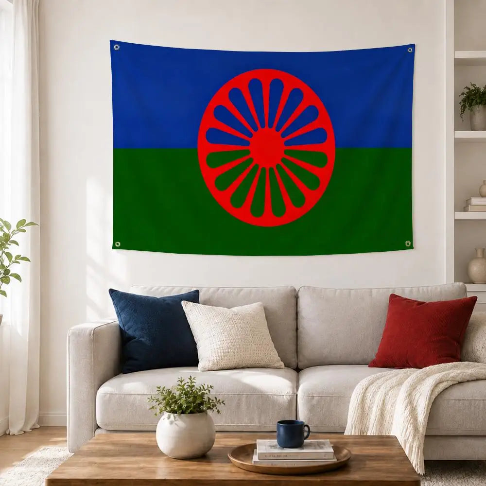 Romani Gypsy Flag – Indoor & Outdoor Wall Banner | 6 Sizes Decorative Wall Flag Axl