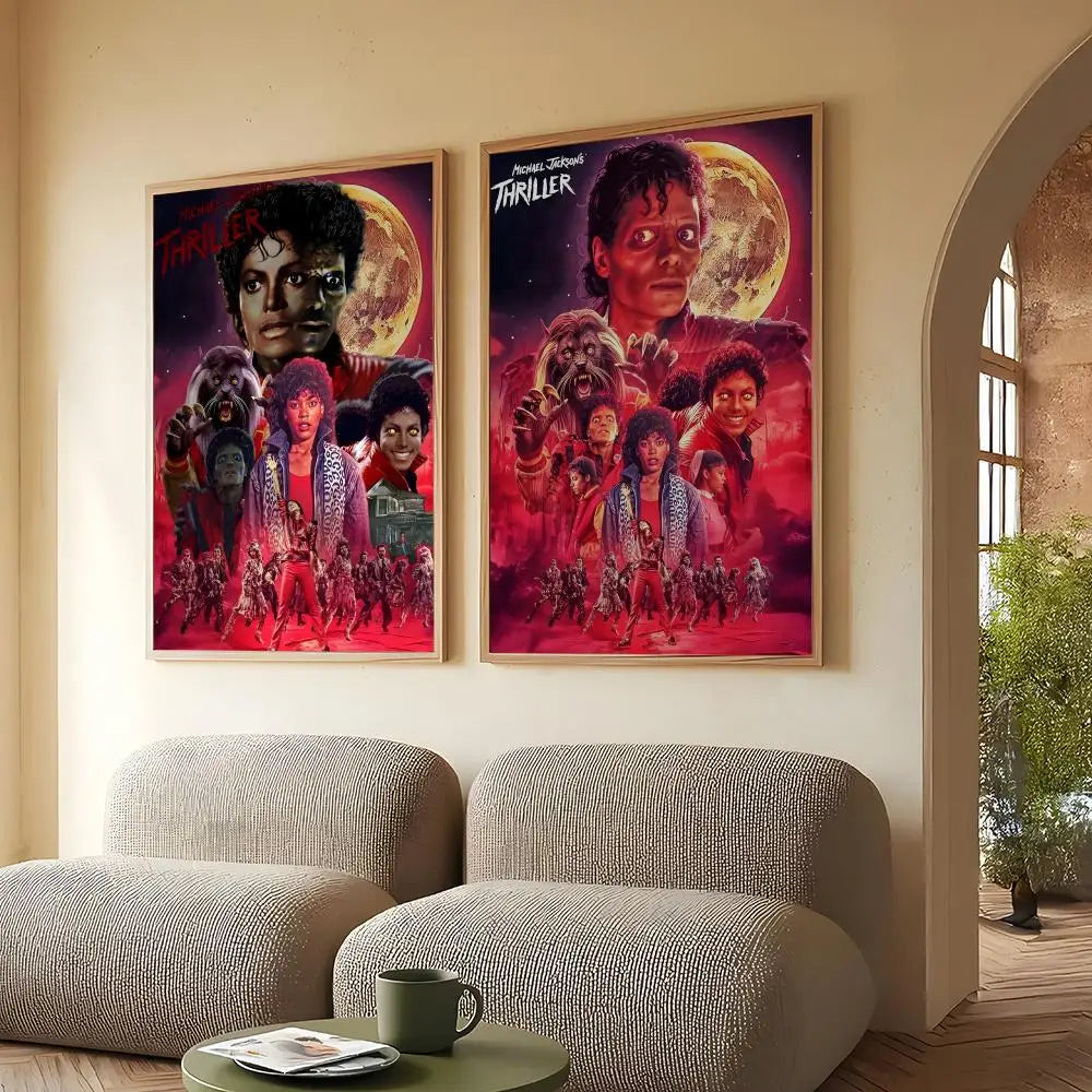 Michael Jackson Removable Wall Poster Sticker | HD Music Art Decal Wall Art Poster Axl