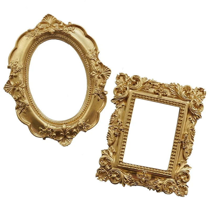 Golden Retro Resin Photo Frame – Nail Art & Photography Props Photography Prop Frame Axl