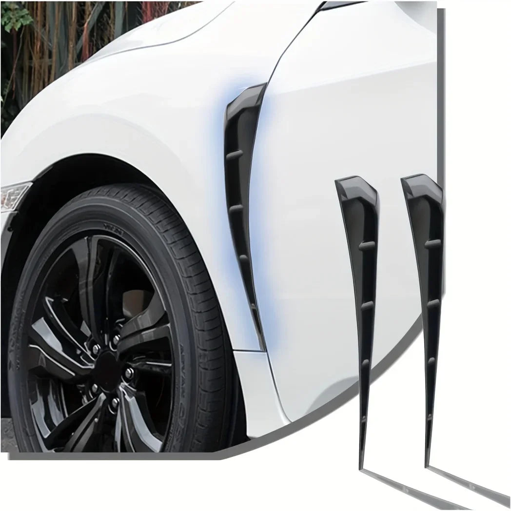 Carbon Fiber Fender Side Vent Trim 2Pcs – Universal Car Grille Fender Vent Trim Axl