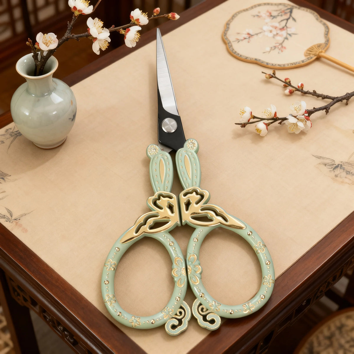 Retro Vintage Sewing Scissors – Embroidery & Fabric Shears Embroidery Scissors Axl Scissors-Green