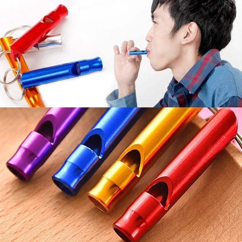 4-Pack Aluminum Alloy Safety Whistle Keychain – Camping & Survival Survival Whistle Keychain Axl