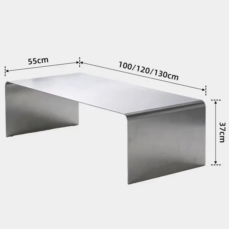Stainless Steel Rectangular Coffee Table – Modern Minimalist Coffee Table Axl