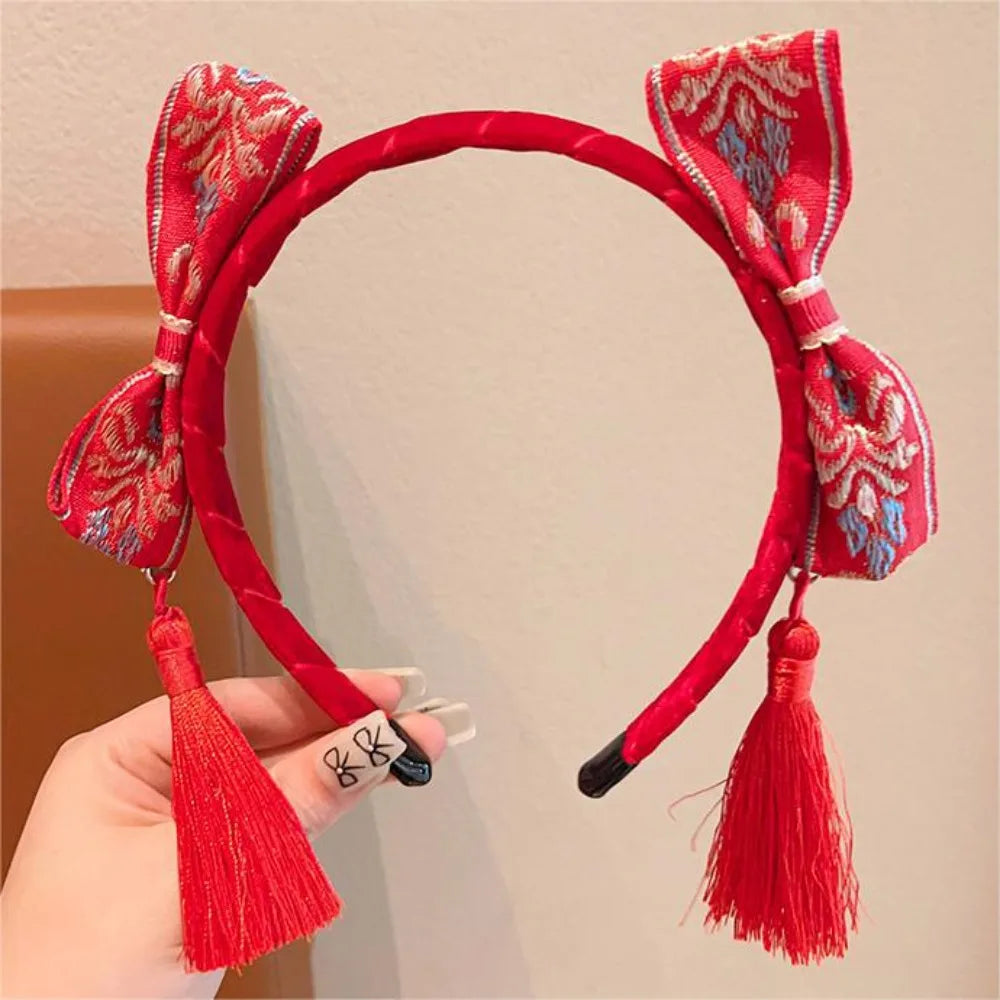 Girls Flower Braid Wig Headband – Chinese Style Hair Accessory Fashion Headband Axl Style 17