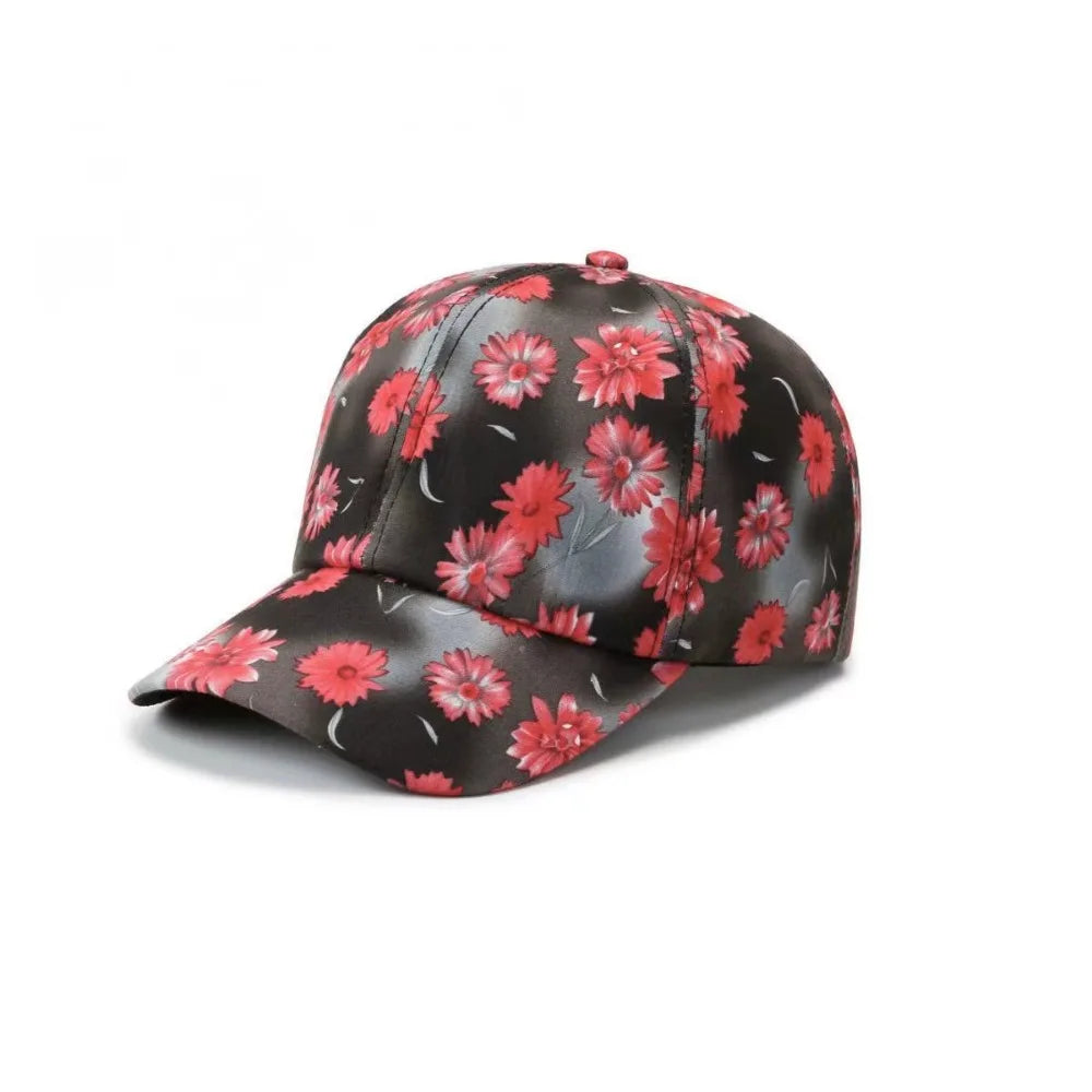 Floral Print Cotton Baseball Cap – Adjustable Women's Visor Women's Baseball Cap Axl