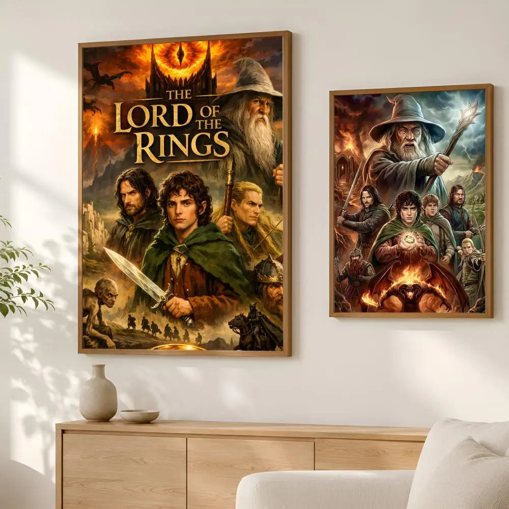 Lord of the Rings Self-Stick HD PVC Wall Poster – Waterproof Wall Art Poster Axl