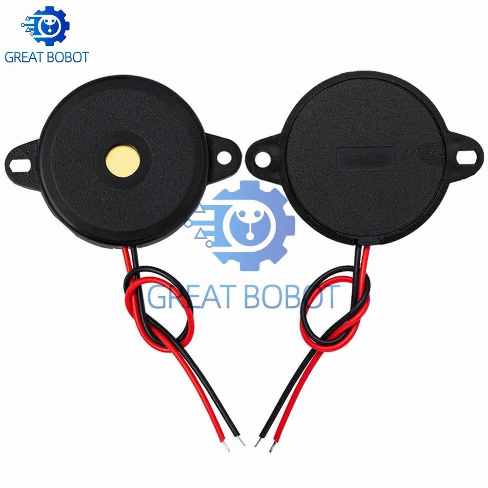 5-Pack 30x5.5mm Enclosed Piezo Passive Buzzer w/ Wires AT3040 Piezo Buzzer Component Axl