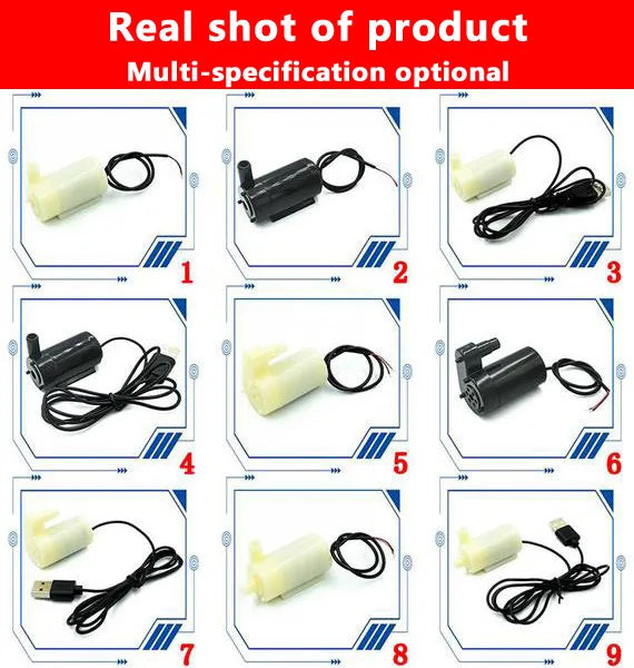DC 3V–5V USB Mini Submersible Water Pump | Aquarium Fountain Submersible Water Pump Axl