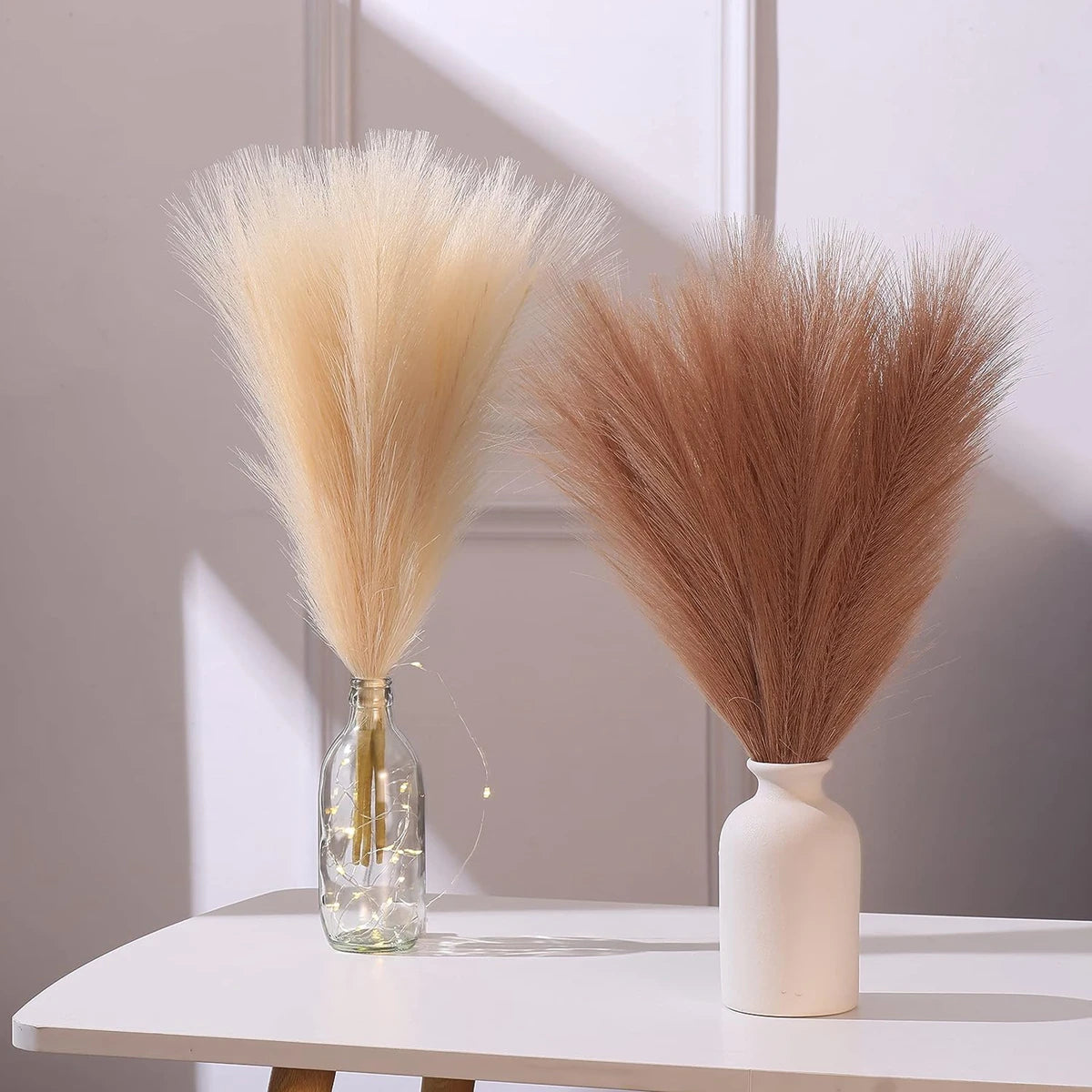 Artificial Pampas Grass Stems 10/20Pc – Silk Boho Decor Artificial Grass Stems Axl