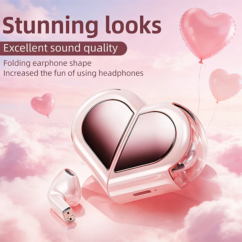K520 Heart-Shaped Foldable Wireless Bluetooth Headphones Wireless Headphones Axl