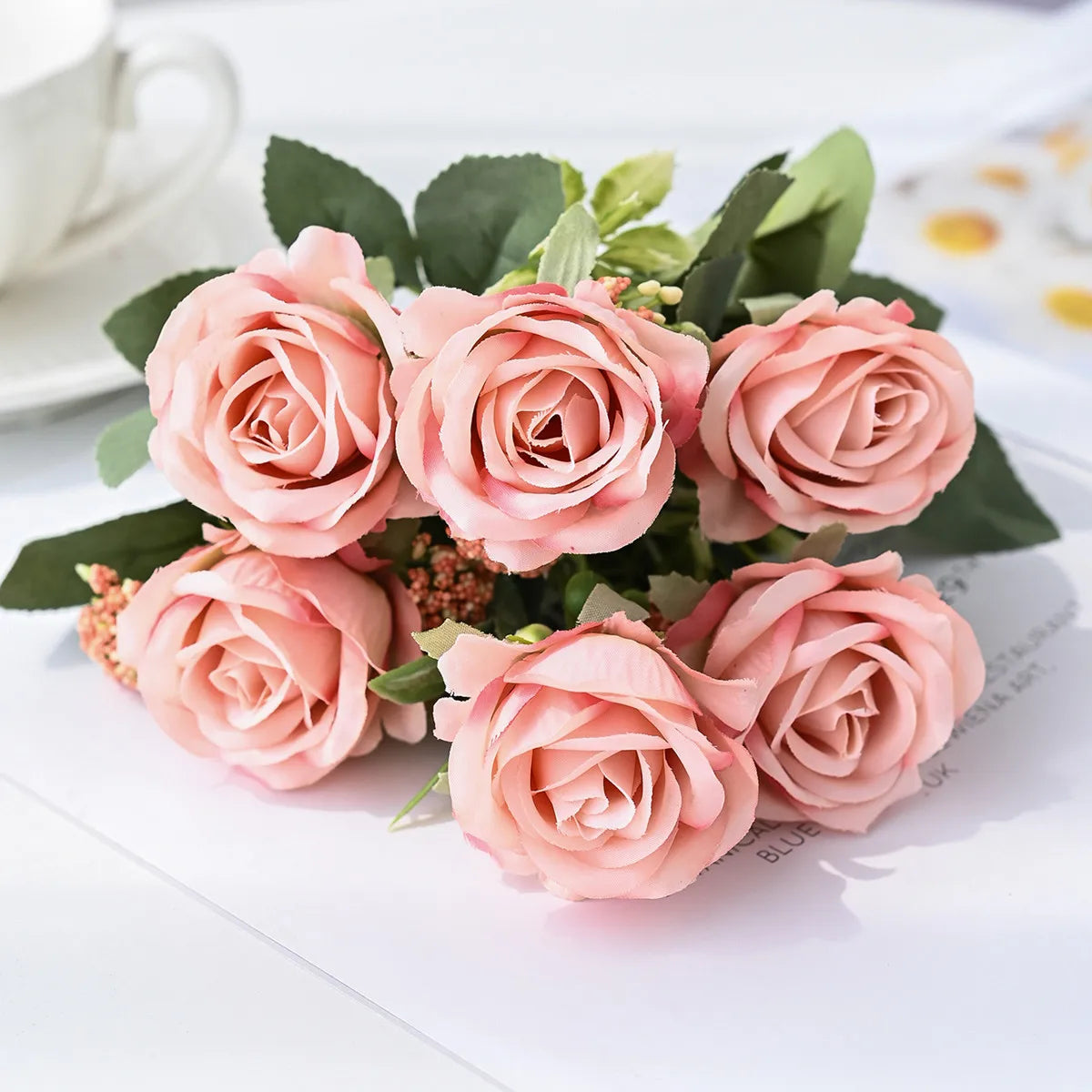 Silk Rose Artificial Flowers for Wedding, Home & Bouquet Decor Artificial Silk Flowers Axl color 6 1pc