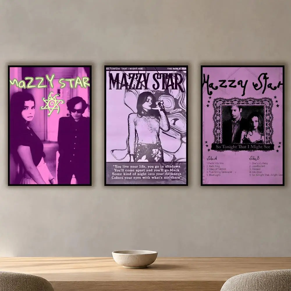 Mazzy Star Poster HD Waterproof PVC Wall Sticker | Music Décor Wall Art Sticker Axl