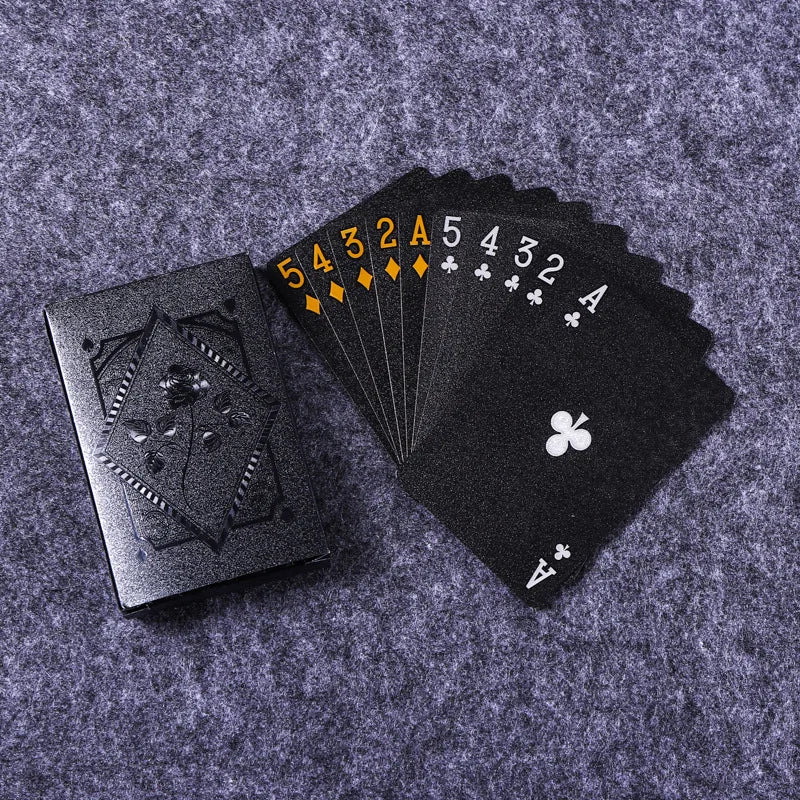 Waterproof Gold Foil Playing Cards – Poker, Magic & Board Games Playing Card Deck Axl Light Gray