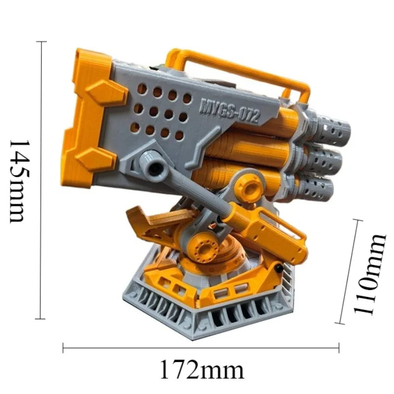 3D Printed Missile Launcher Ornament & Pen Storage Box Desk Ornament Sculpture Axl Yellow
