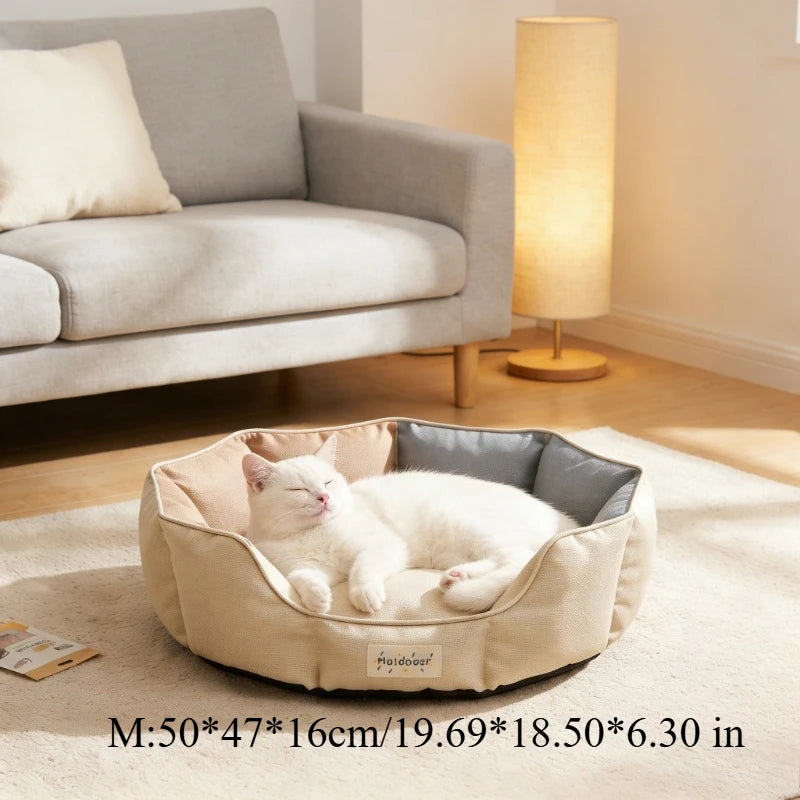 KEMORELA All-Season Cat & Dog Sofa Bed | Non-Slip Washable Pet Sofa Bed Axl M 50x47x16cm