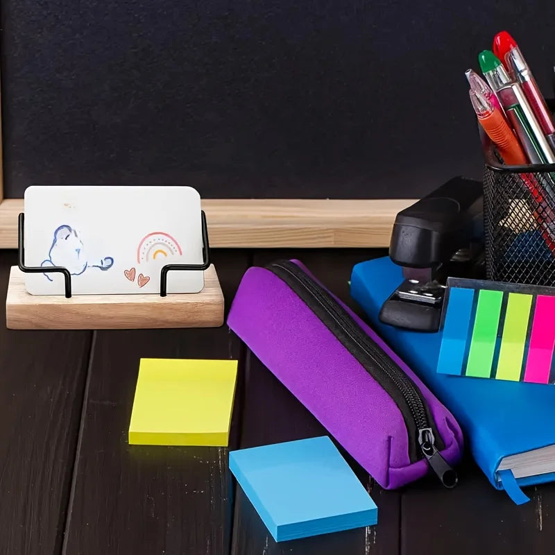 Wood Business Card Holder for Desk – Wooden Display Stand Business Card Holder Axl