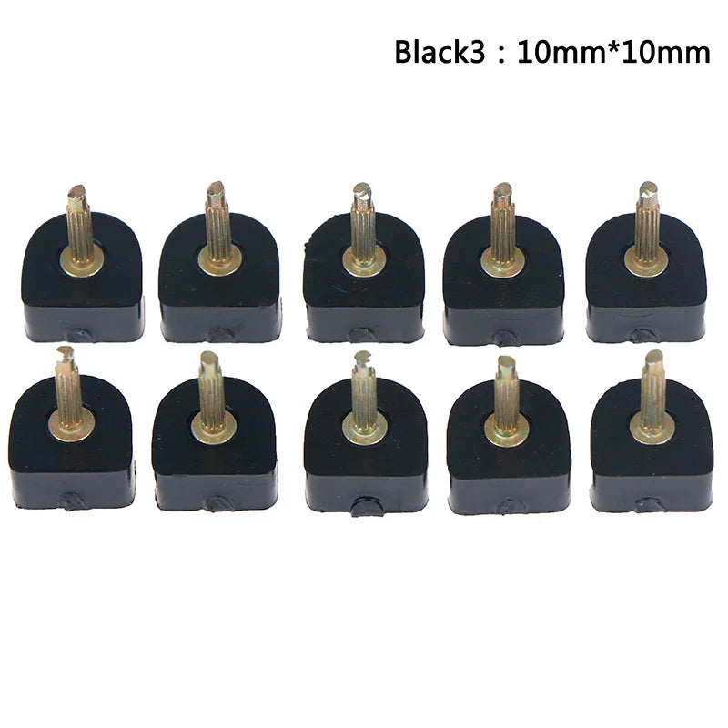 10 Pcs High Heel Shoe Repair Tips – TPU Replacement Lift Taps Heel Repair Tips Axl 10mmx10mm Black