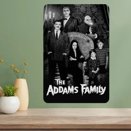 Addams Family Metal Poster Sign – Classic TV Show Wall Decor Metal Wall Sign Axl aluminum sign aluminum 14x20cm