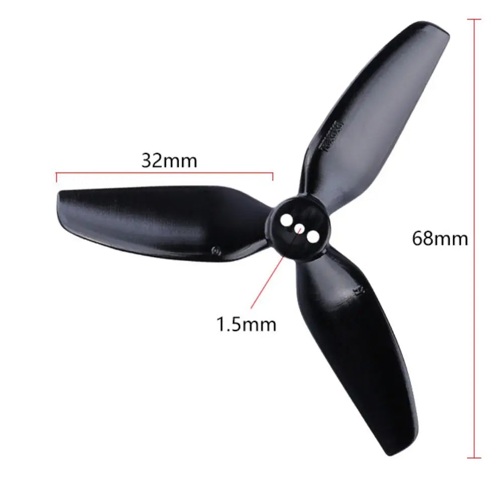 HQProp T3X3X3 3" PC Propellers 3-Blade CW/CCW FPV – 2 Pairs FPV Drone Propellers Axl