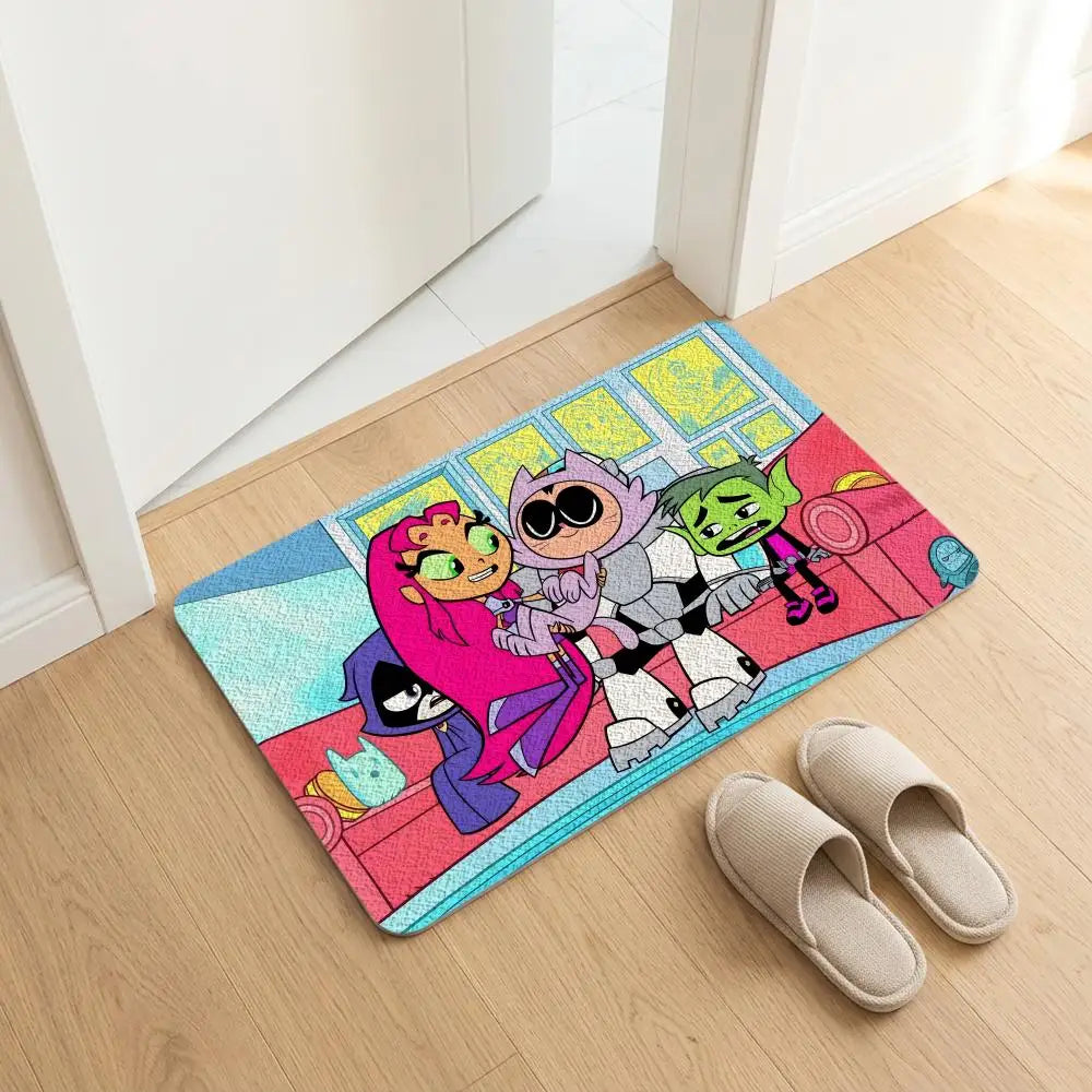 Teen Titans Go! Diatomite Bath Mat – Non-Slip & Quick Dry Diatomite Bath Mat Axl White2 40x60cm