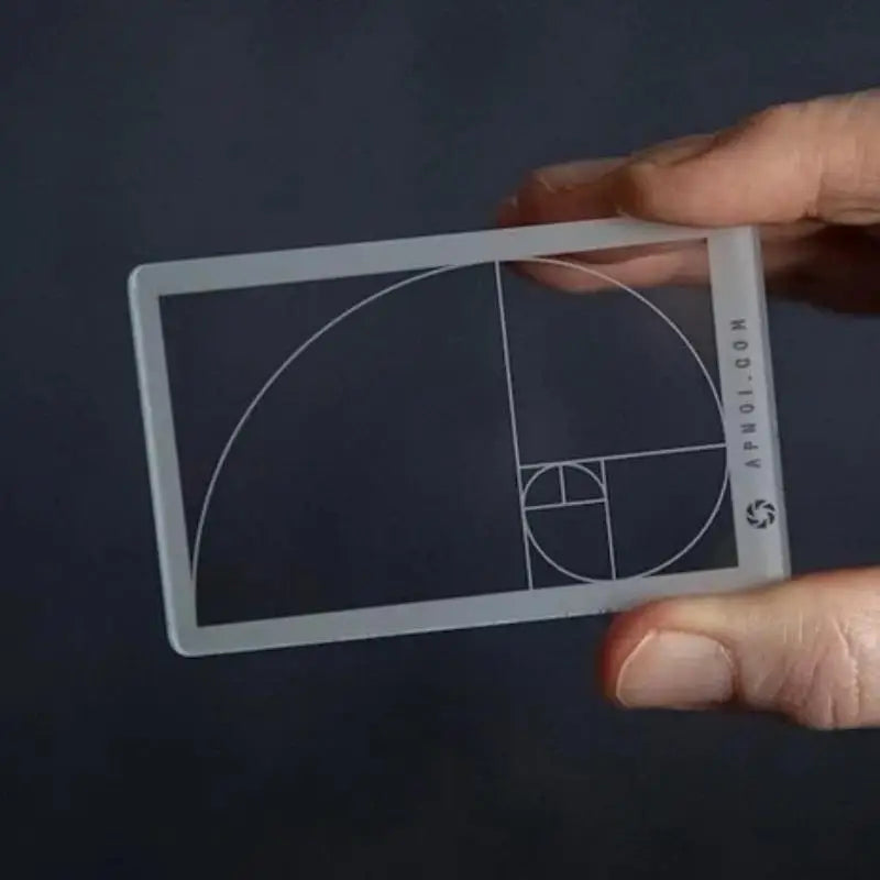 Fibonacci Golden Ratio Viewfinder – Photo Composition Ruler Photography Composition Tool Axl