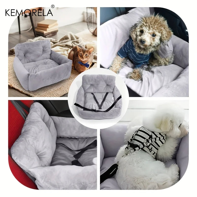 KEMORELA Car Seat Pet Carrier for Cats & Small Dogs – Gray Pet Car Seat Carrier Axl