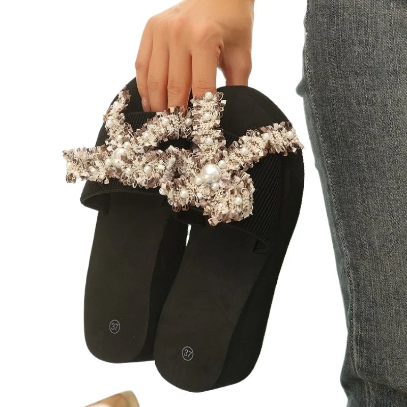 Women's Pearl Clip-Toe Wedge Sandals – Ethnic Summer Style Wedge Sandals Axl