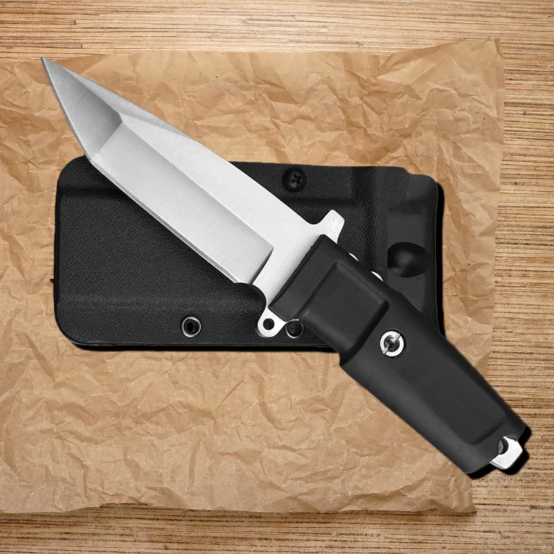 FL FLYWOD D2 Steel Fixed Blade Jungle Knife with Sheath Fixed Blade Knife Axl
